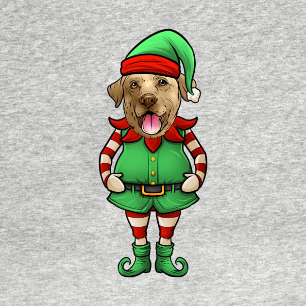 Yellow Labrador Retriever Christmas Elf by whyitsme